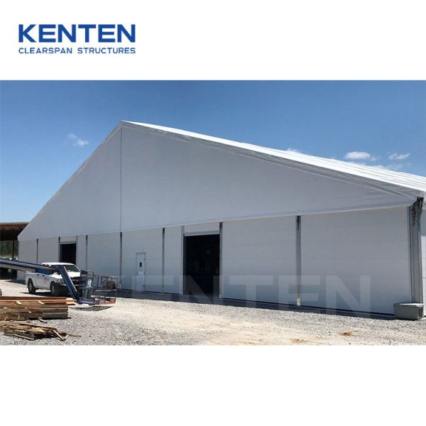 Large insulated temporary warehouse tent