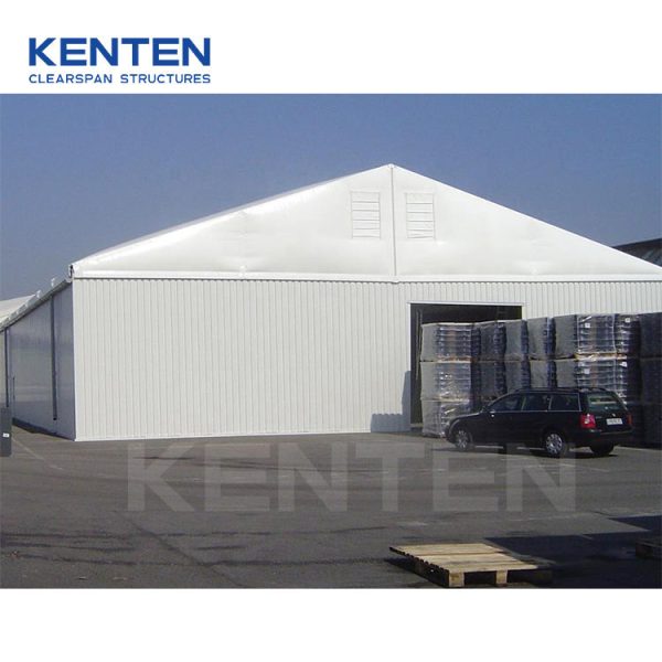 Large insulated temporary warehouse tent