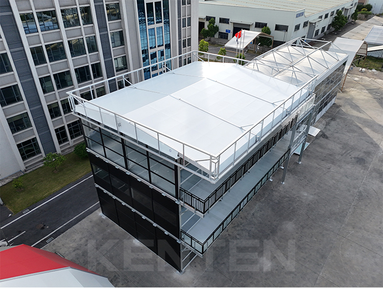 three-story tent