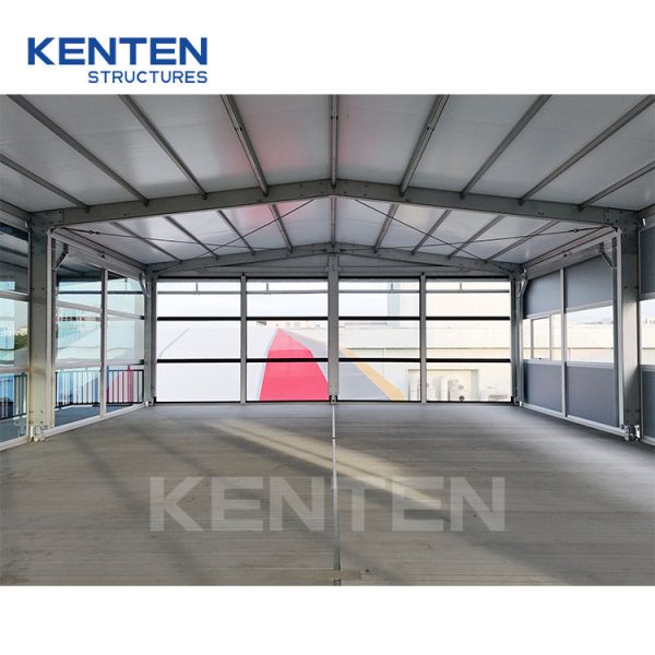 three-story marquee tent
