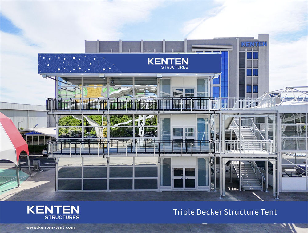 Triple decker structure tent