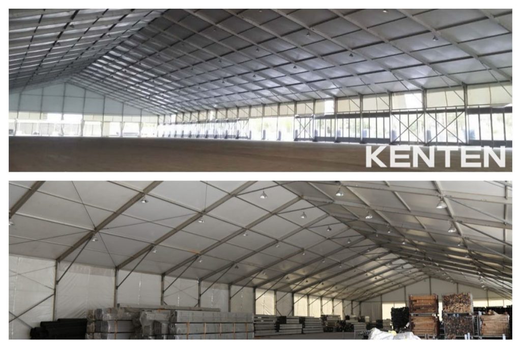 Temporary warehouse tents