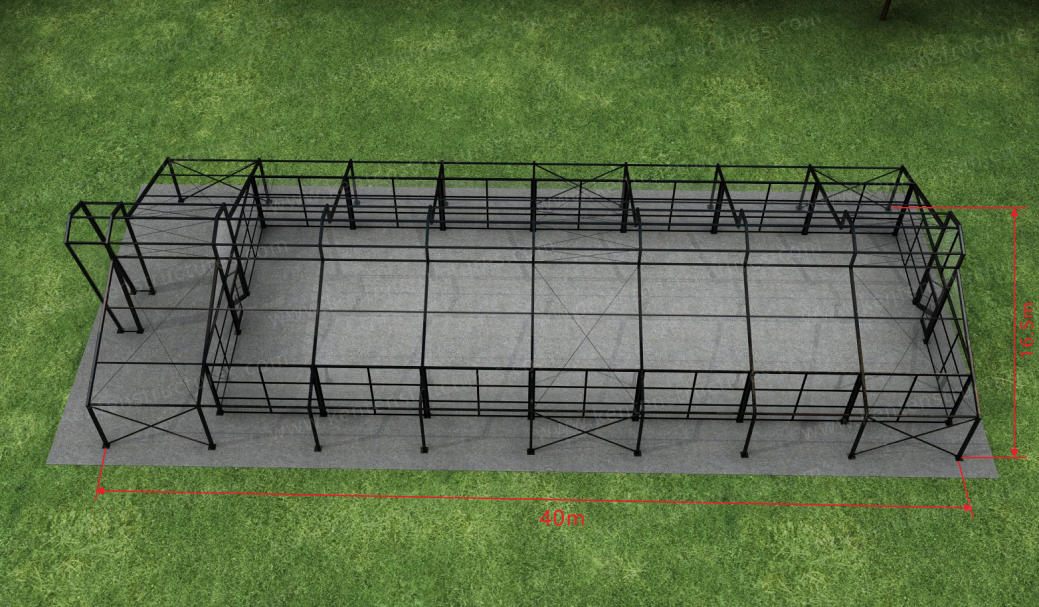 16.5x40x3m atrium tent