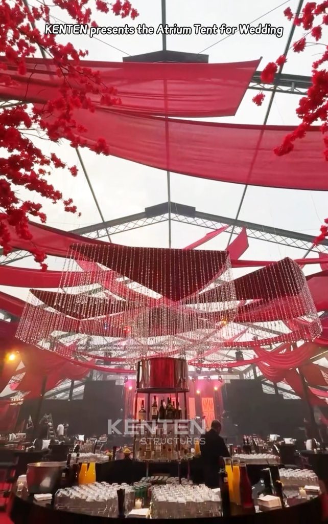 Red-Themed Atrium Tent