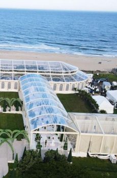 Beige wedding atrium tent