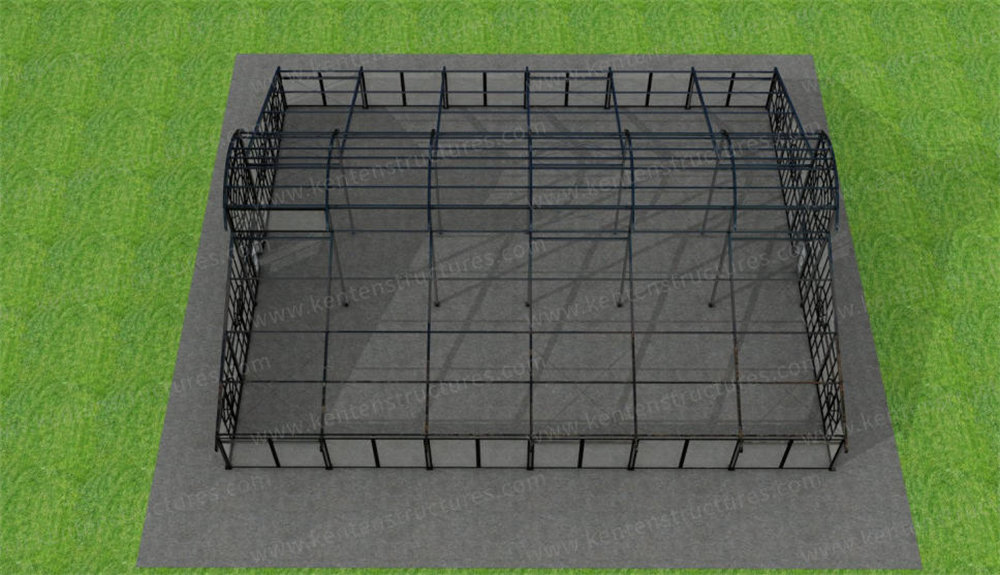 KENTEN Semi-Arch Atrium Tent (25m span × 30m length × 3m side height)