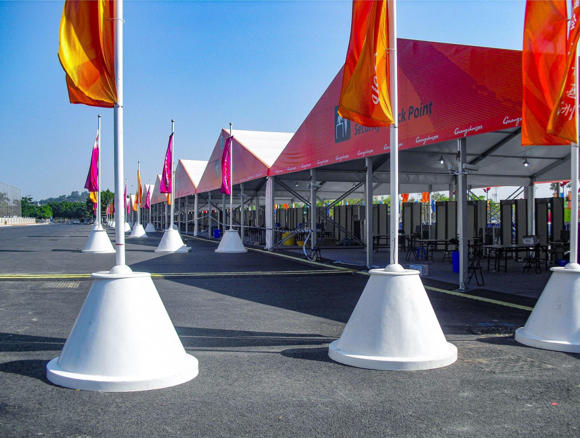 Security Check Tent & Flag Array