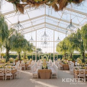 Luxury commercial event marquee 20 meter clear span atrium tent