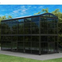 Black Curved Double-Decker Tent 1