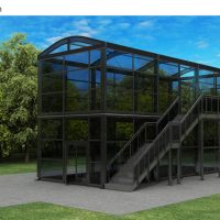 Black Curved Double-Decker Tent 2