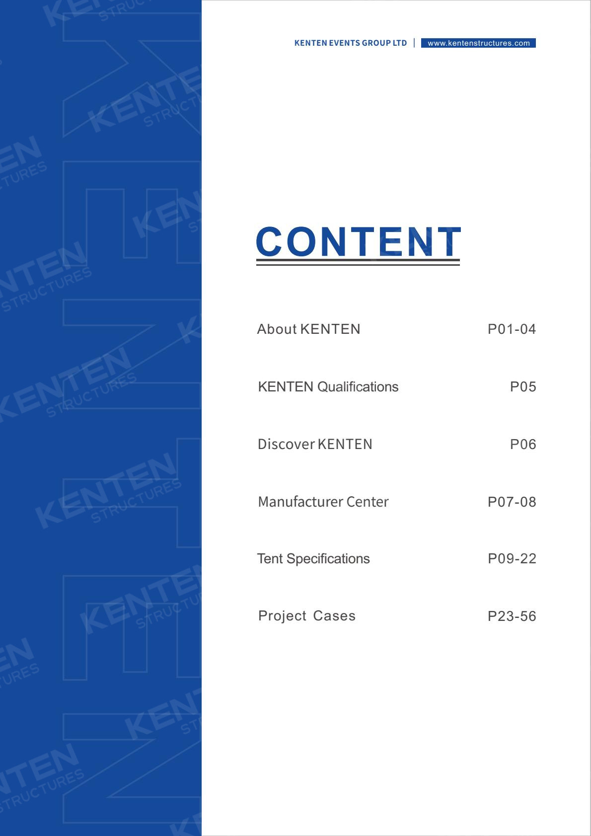 KENTEN Structures Catalog