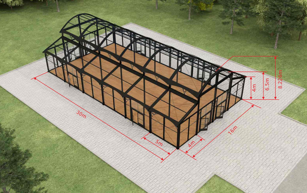 16x30m atrium tent