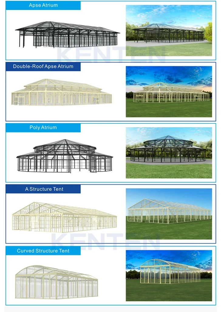20x25m Atrium Tent — Crystal Clear Glass Marquee for Unforgettable Events