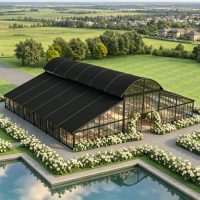 32m x 35m Black Arched-Roof Atrium Tent-3