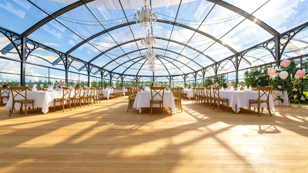 20mx50m Curved Atrium Tent