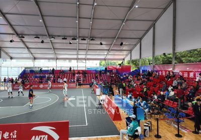 temporary basketball competition tent for the 15th National Games.